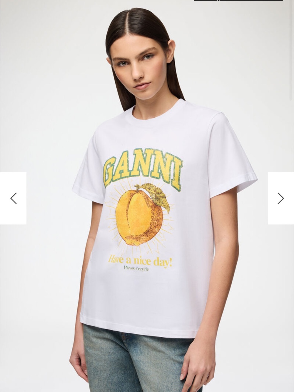 Ganni Relaxed Peach T-shirt Size XXS/XS